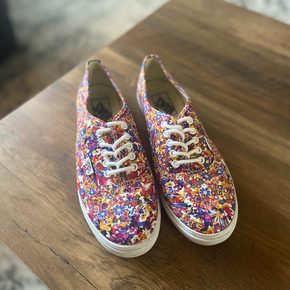 Vans floral shoes